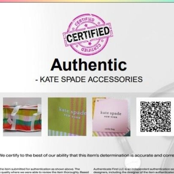 NWT Kate Spade Cooler Bag Rainbow Plaid - Picture 10 of 12